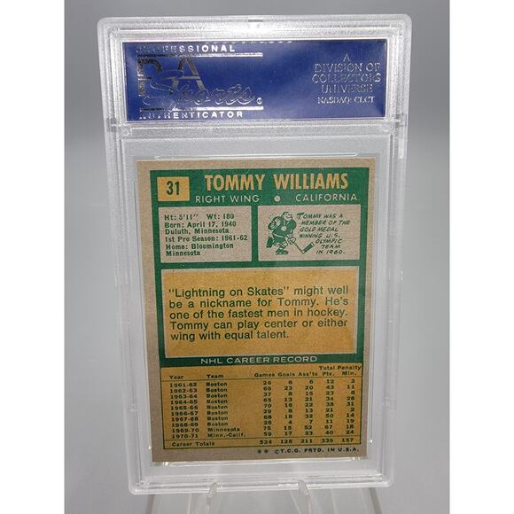 1971 Topps #31 Tom Williams Golden Seals PSA 7 - NM - Picture 2 of 6